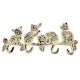 Cream Distressed Cats Iron Hook